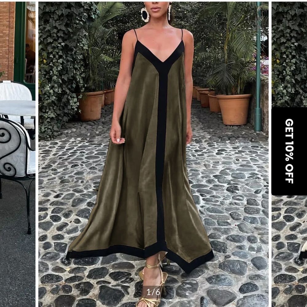 Sicily Old Money Aesthetics Slip Long Dress